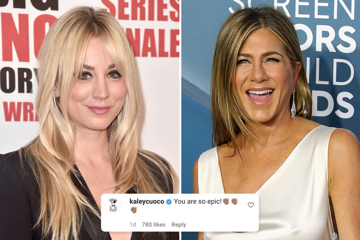 Resemblance between Kaley Cuoco and Jennifer Aniston