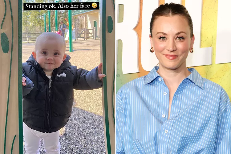 Kaley Cuoco shares the first photo of her daughter Matilda standing up.
